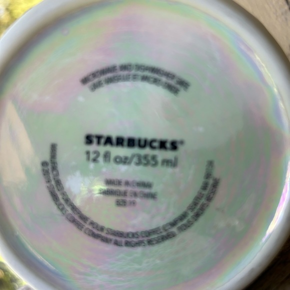 Starbucks mug white 12 oz 2017. Irredesant - Picture 3 of 5